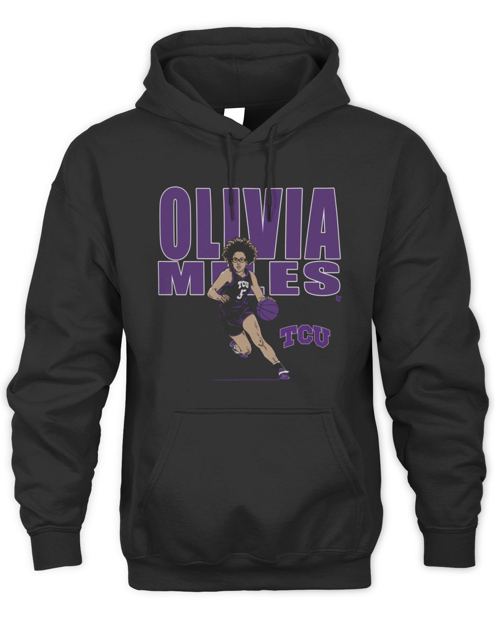 Olivia Miles Name Pose TCU Horned Frogs Basketball Hoodie Sweatshirt