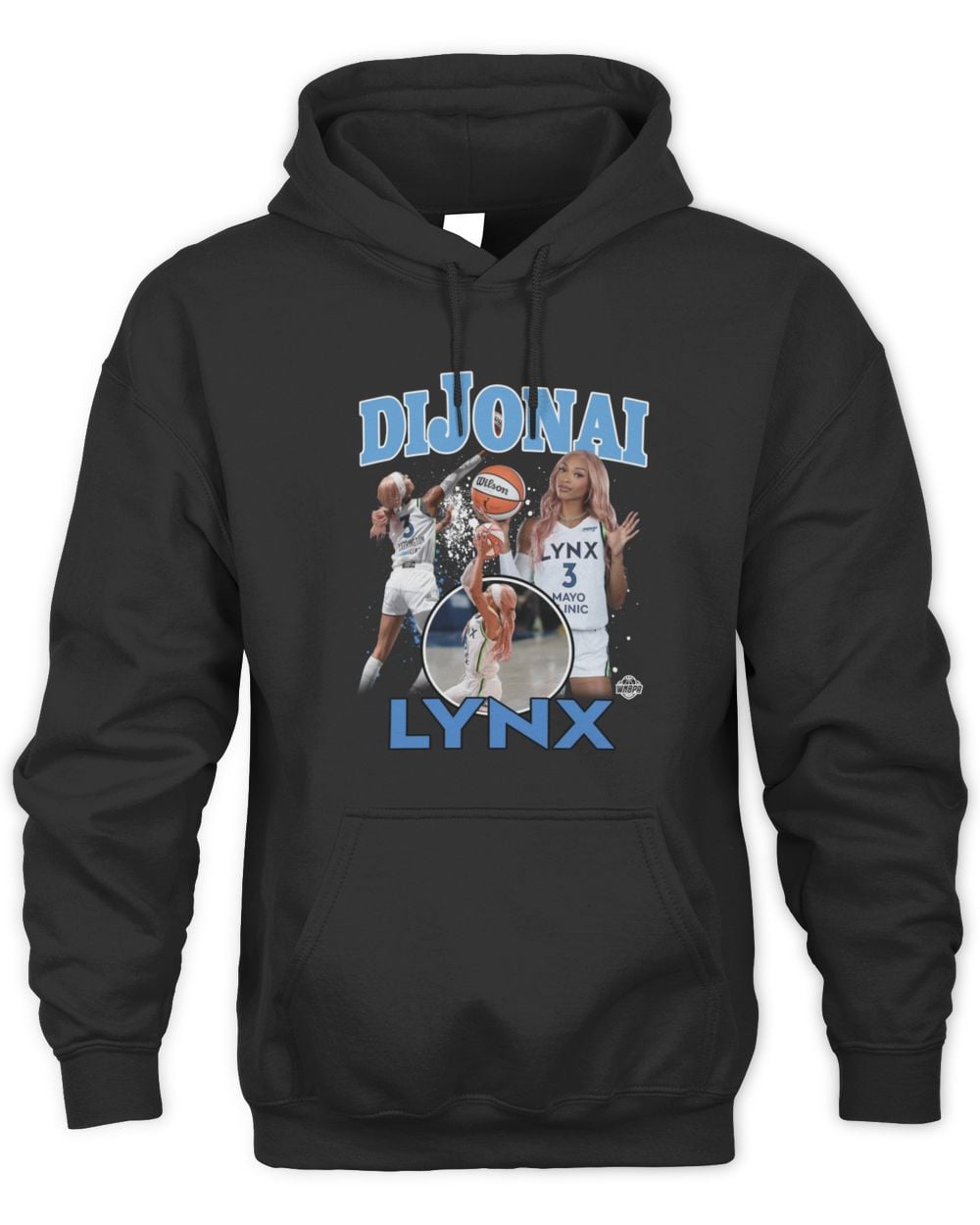 Stadium Essentials DiJonai Carrington Black Minnesota Lynx Crossroads Hoodie Sweatshirt