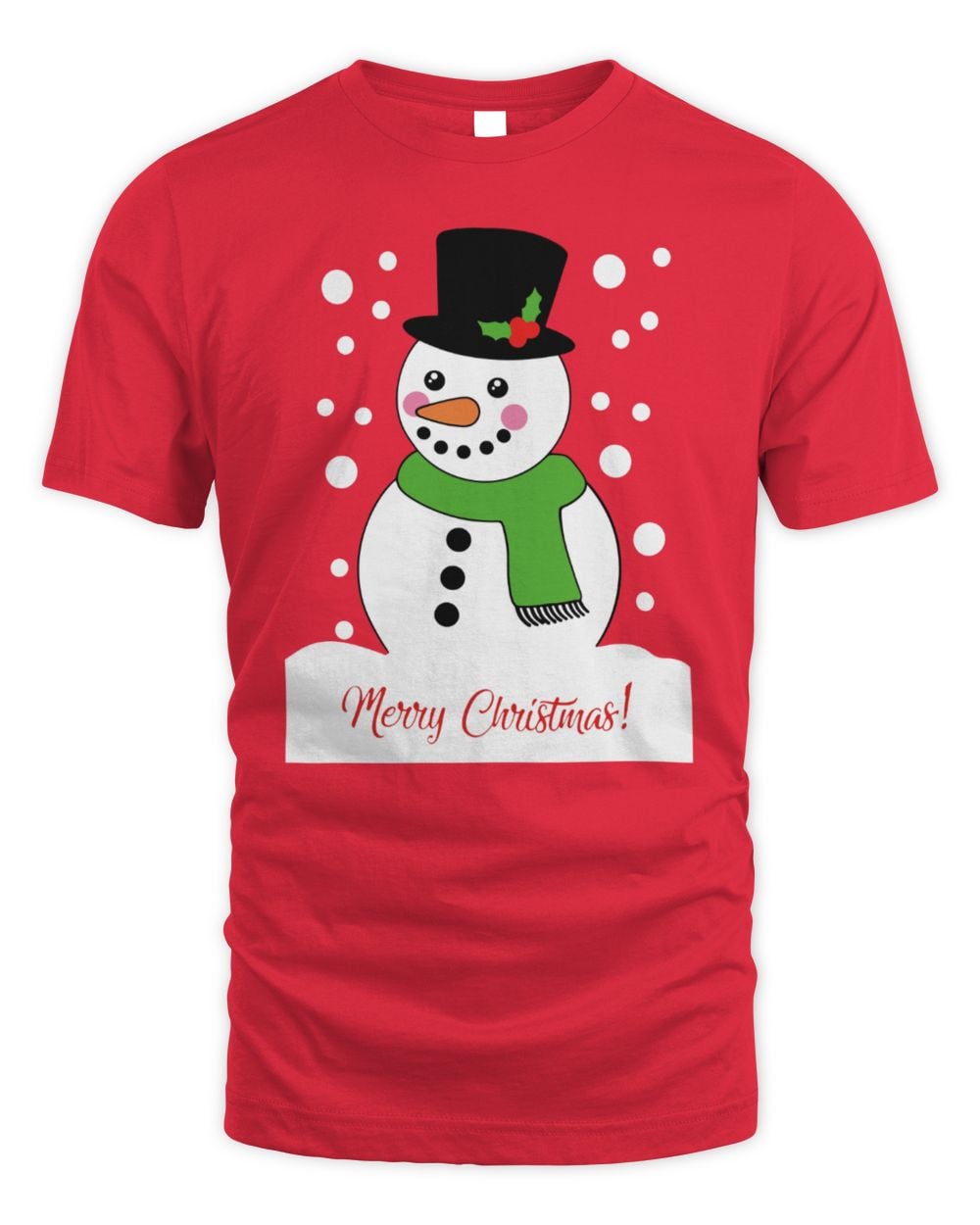 Snowman Unisex Red Christmas T-Shirt