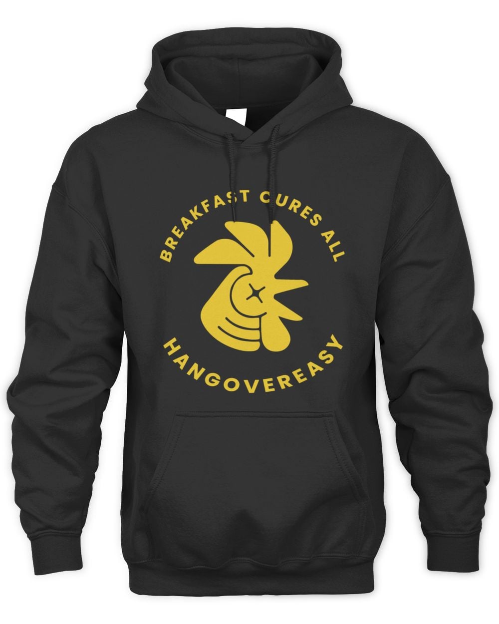 Breakfast Cures All Hangover Easy Center Logo Hoodie