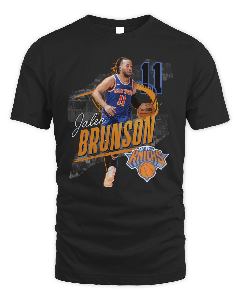 Men's Jalen Brunson Black New York Knicks Legacy T-Shirt