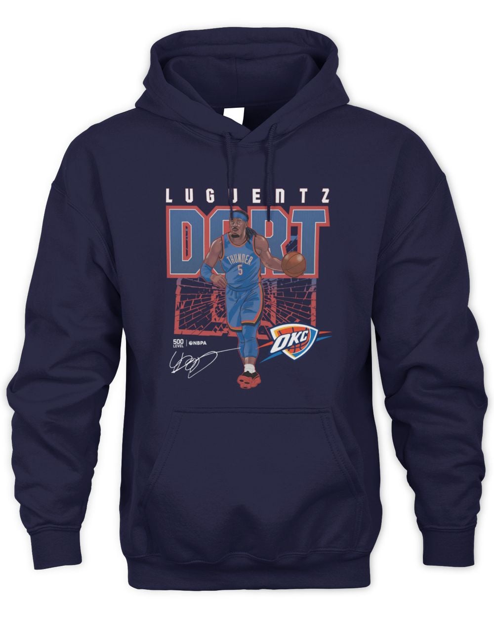Luguentz Dort Oklahoma City Thunder Shattered Hoodie Sweatshirt