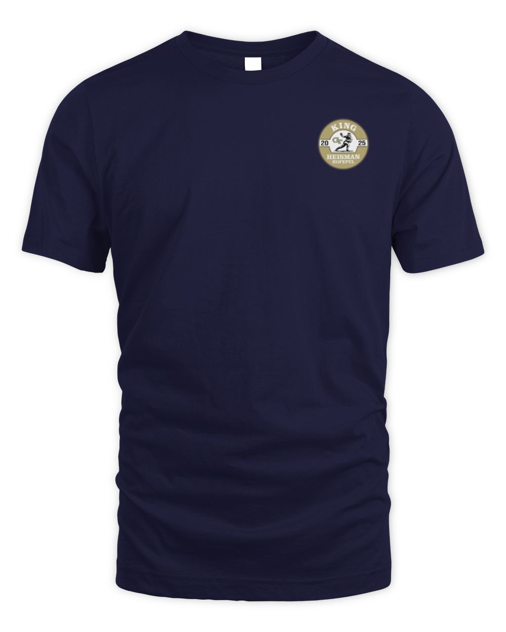 Haynes King Georgia Tech Navy Heisman Hopeful Button Tee