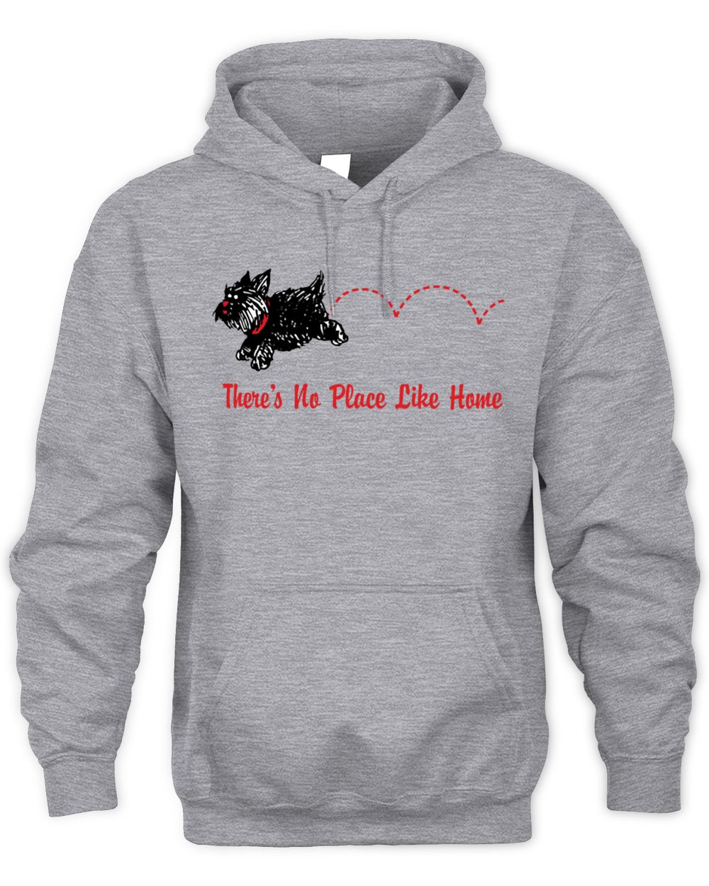 Toto Wizard of Oz Grey No Place Like Home Hoodie Sweatshirt