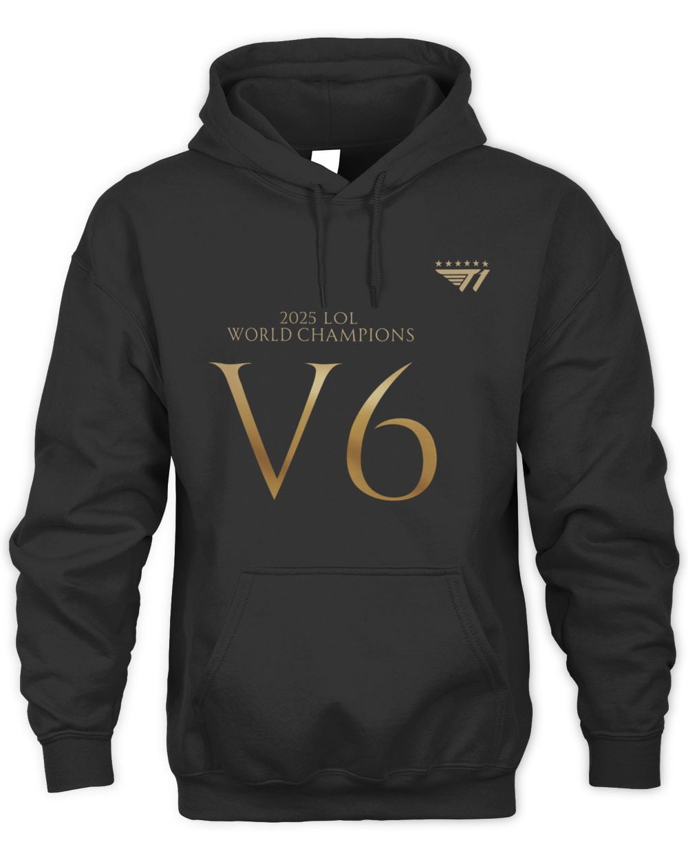 T1 2025 World Champions V6 Drop Shoulder Hoodie Sweatshirt