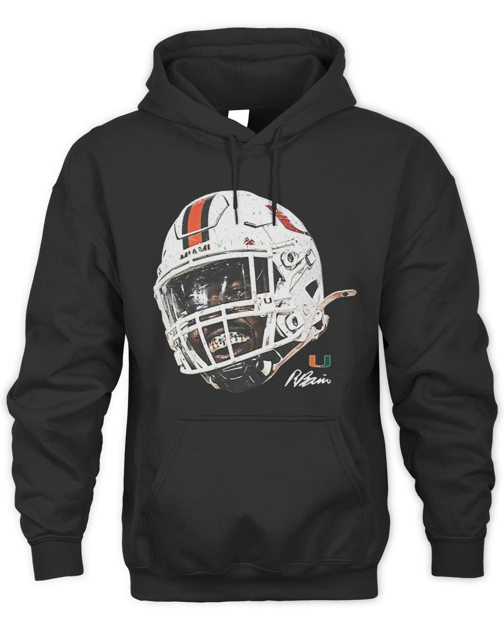 Rueben Bain Jr. Miami Hurricanes Unisex Game Face NIL Hoodie Sweatshirt