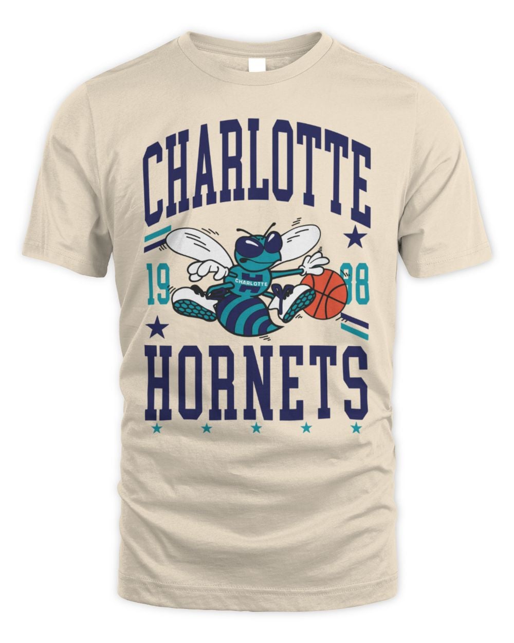 Charlotte Hornets 1988-2002 Hardwood Classics Chrome White T-Shirt