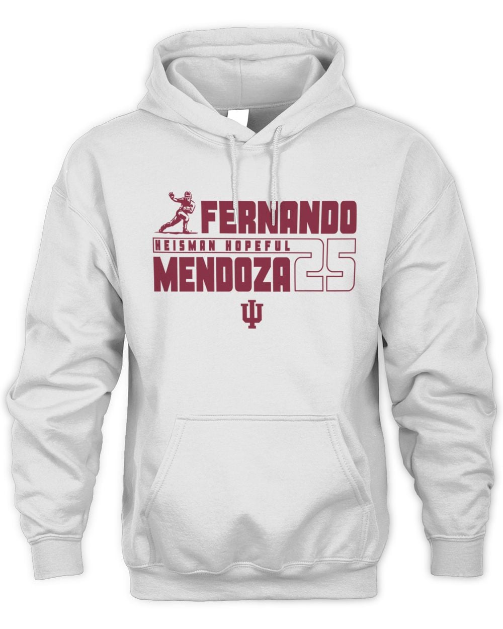 Fernando Mendoza Indiana White Heisman Hopeful Hoodie Sweatshirt