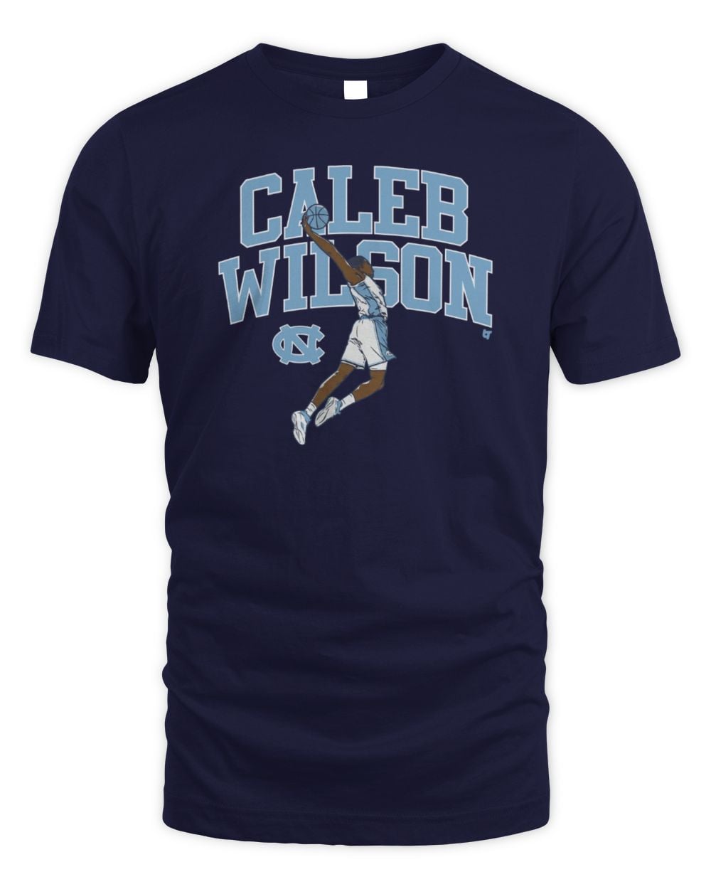 North Carolina Tar Heels Basketball Caleb Wilson Name Pose T-Shirt