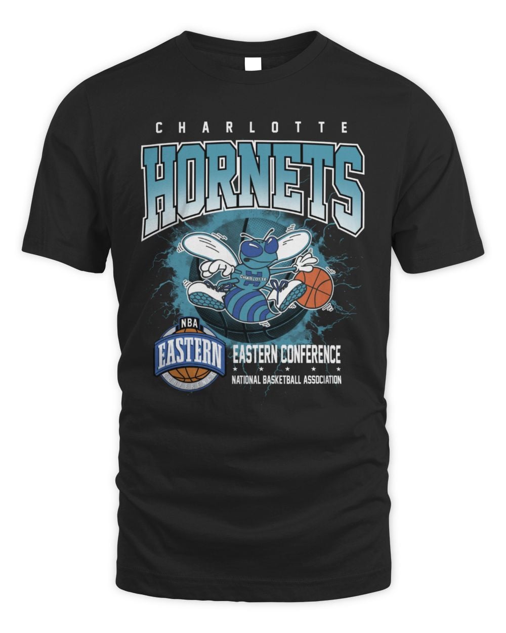 Charlotte Hornets 1988-2002 Hardwood Classics Black T-Shirt