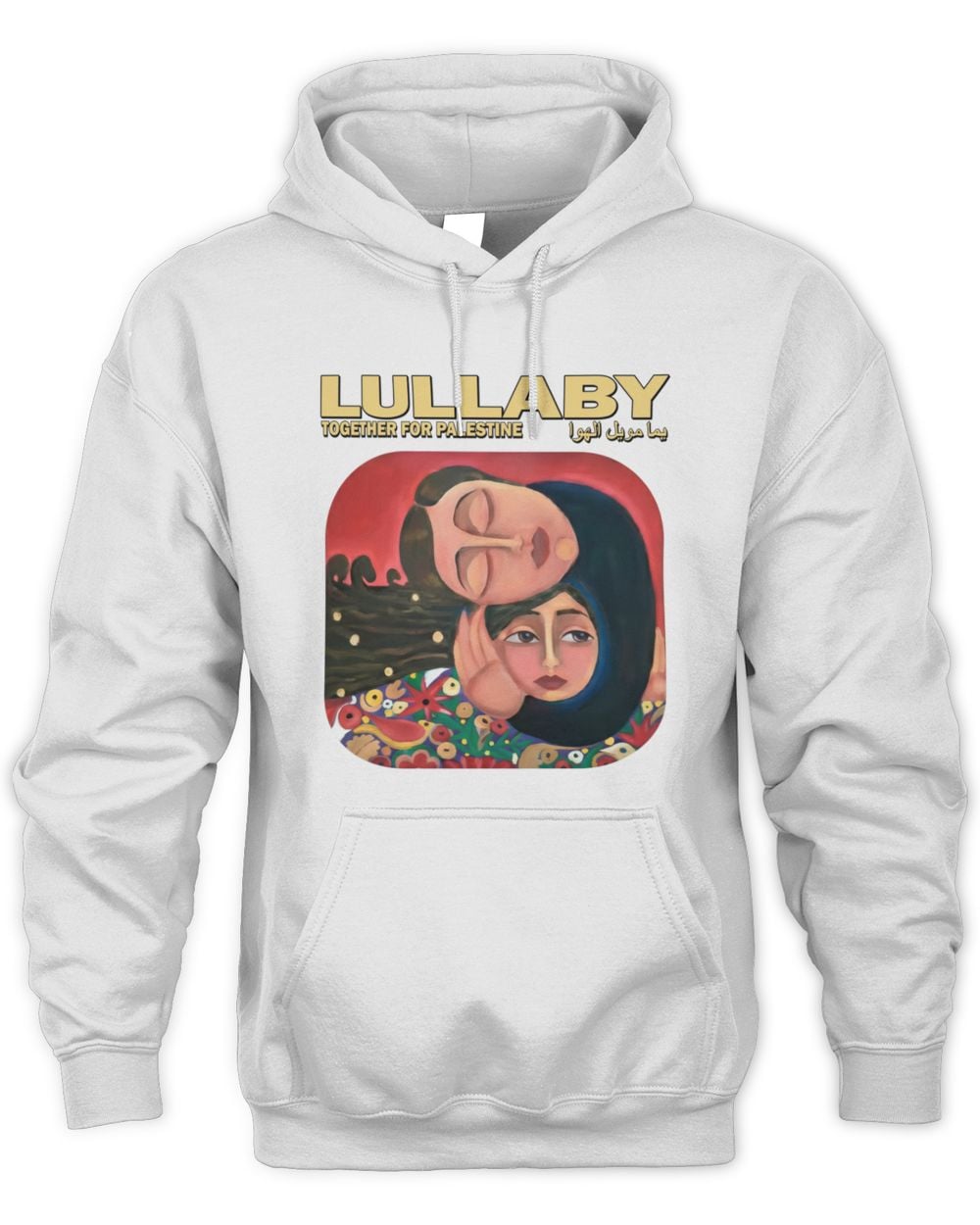 Together For Palestine Lullaby White Hoodie Sweatshirt
