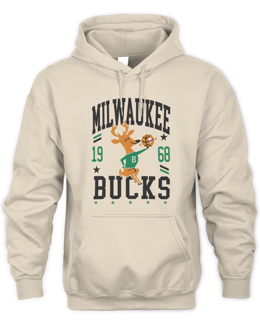 Milwaukee Bucks 1968-1992 Hardwood Classics Chrome White Hoodie Sweatshirt
