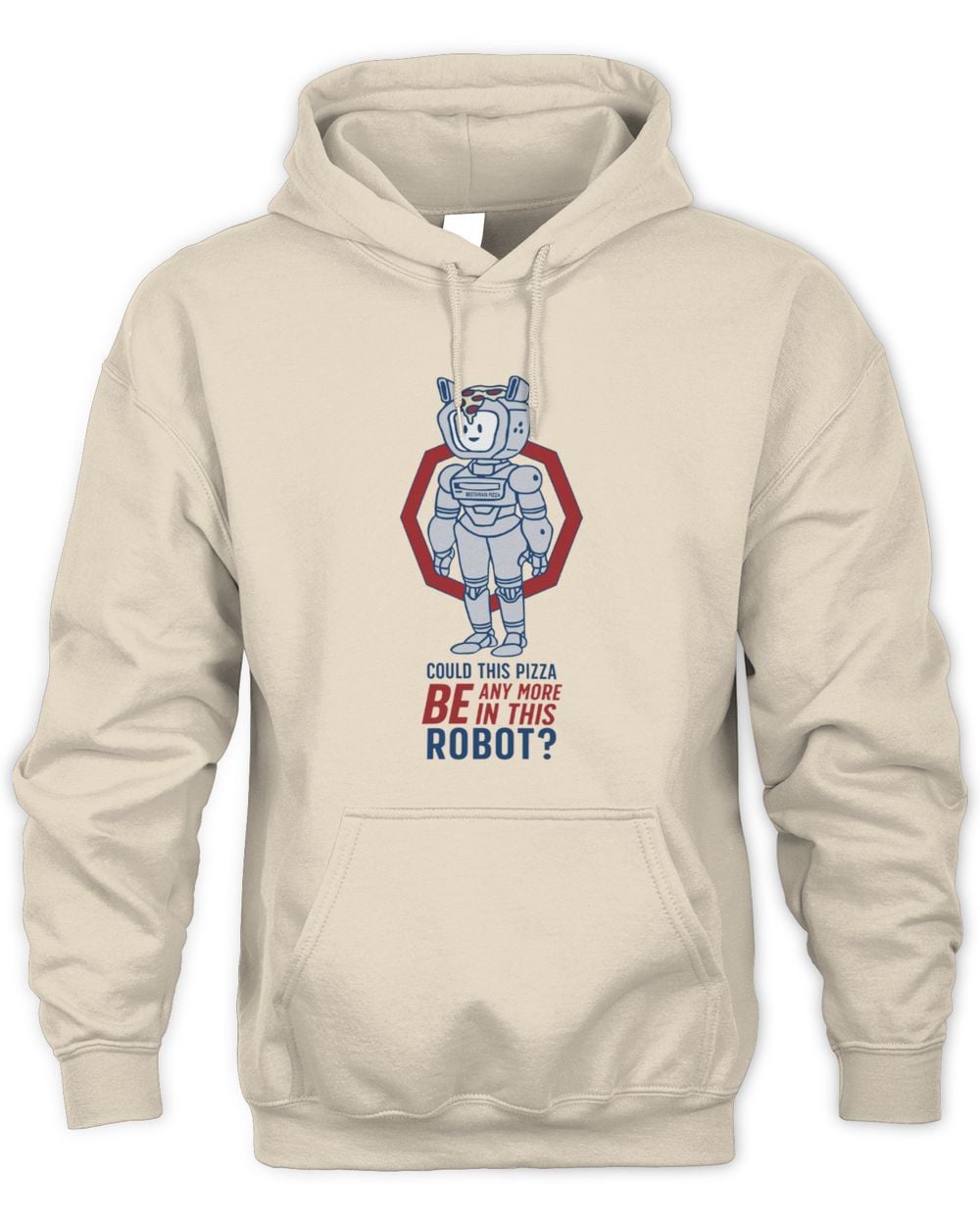Threedom Pizza Robot Hoodie Sweatshirt