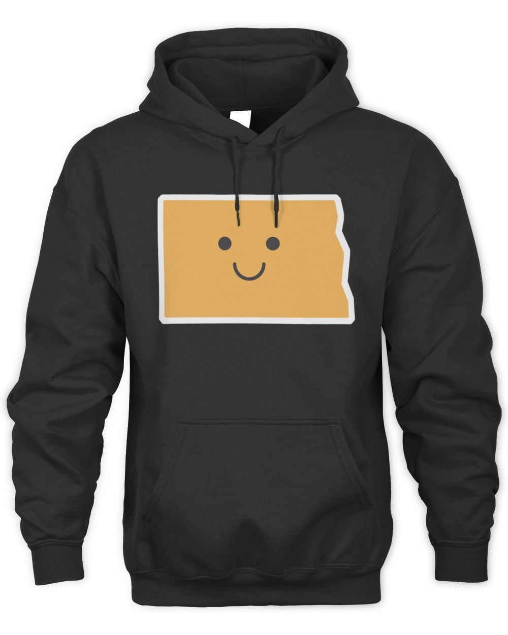 North Dakota Smiley Face Hoodie Sweatshirt