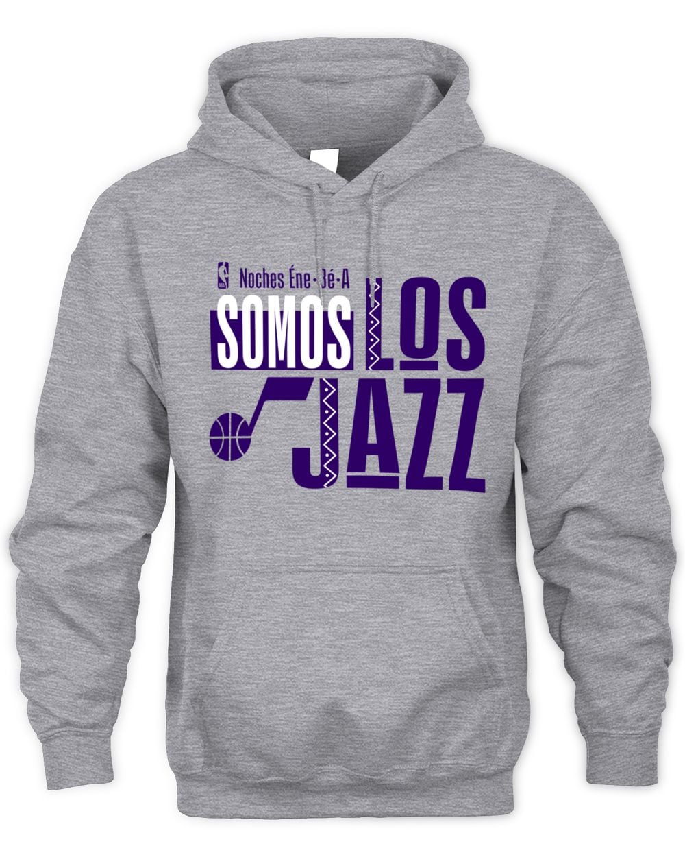 Men's Gray Utah Jazz Noches Training Hoodie Sweatshirt