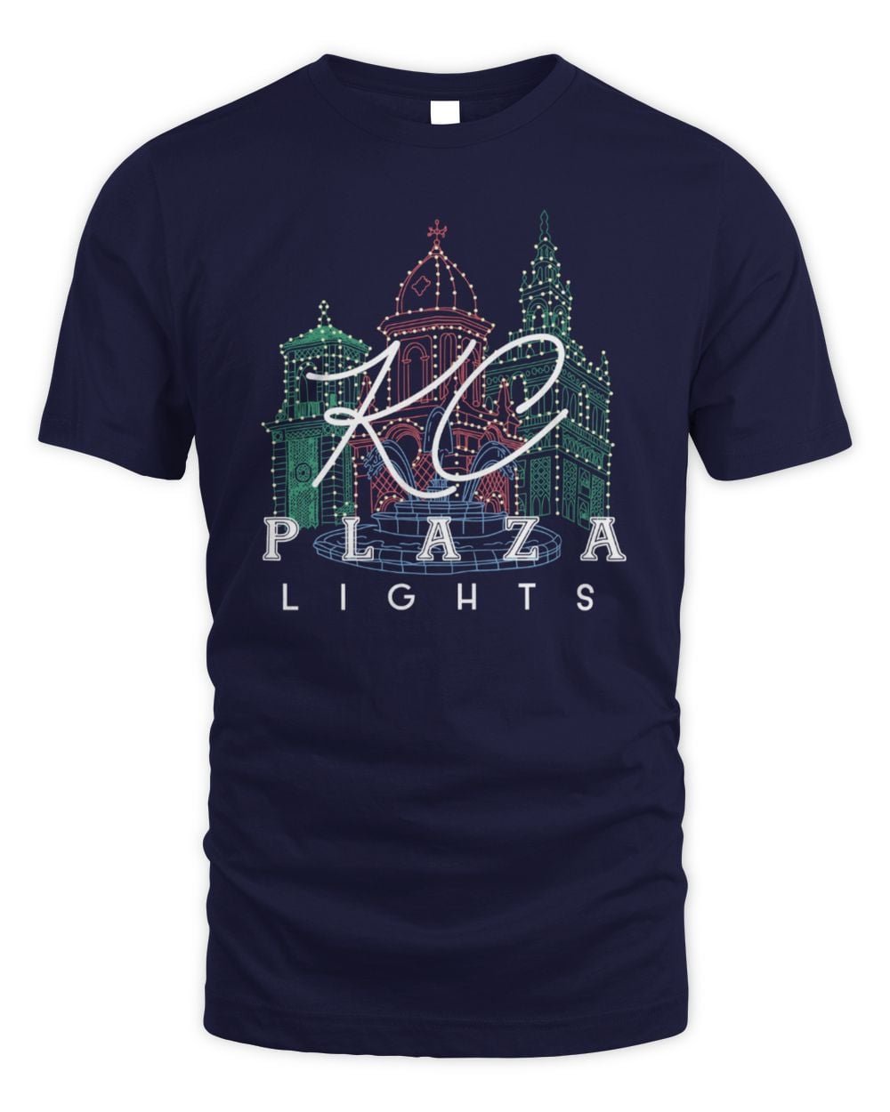 Charlie Hustle Shop KC Plaza Lights 2025 Navy Tee