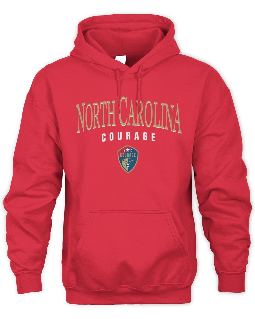 Men's 500 Level Red North Carolina Courage Team Arch Name Graphic Hoodie Sweatshirt