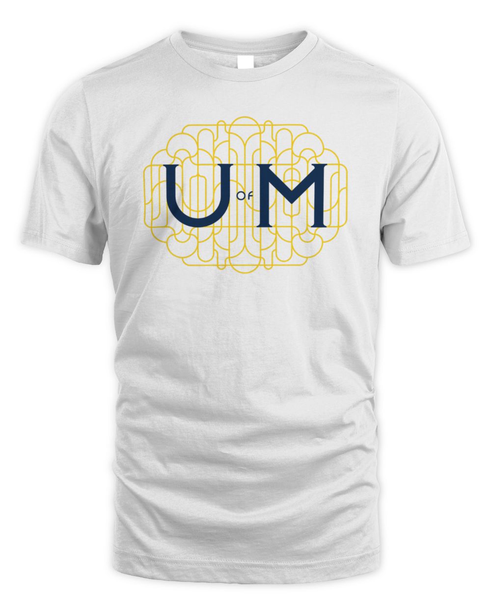 Michigan Ornate Initials T-Shirt White