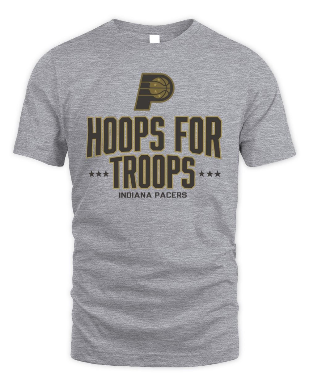Men's Gray Indiana Pacers Hoops For Troops T-Shirt