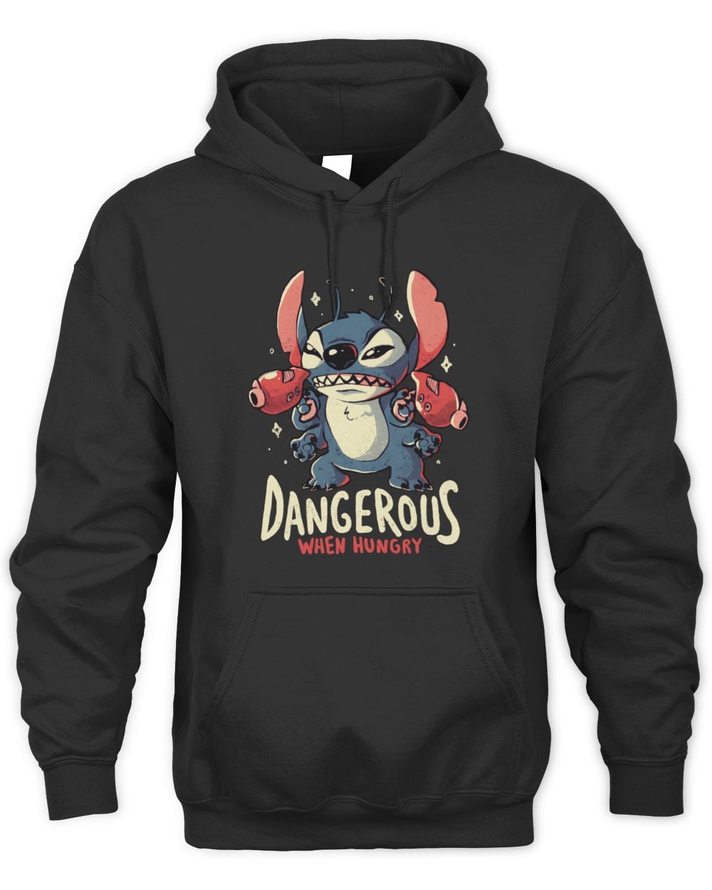 Stitch Dangerous When Hungry Hoodie Sweatshirt