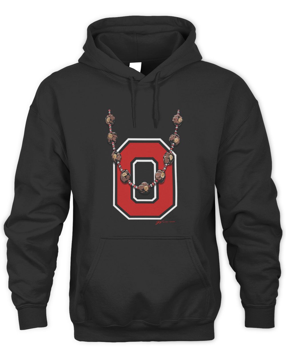 GV Art And Design Buckeye Necklace Hoodie Sweatshirt