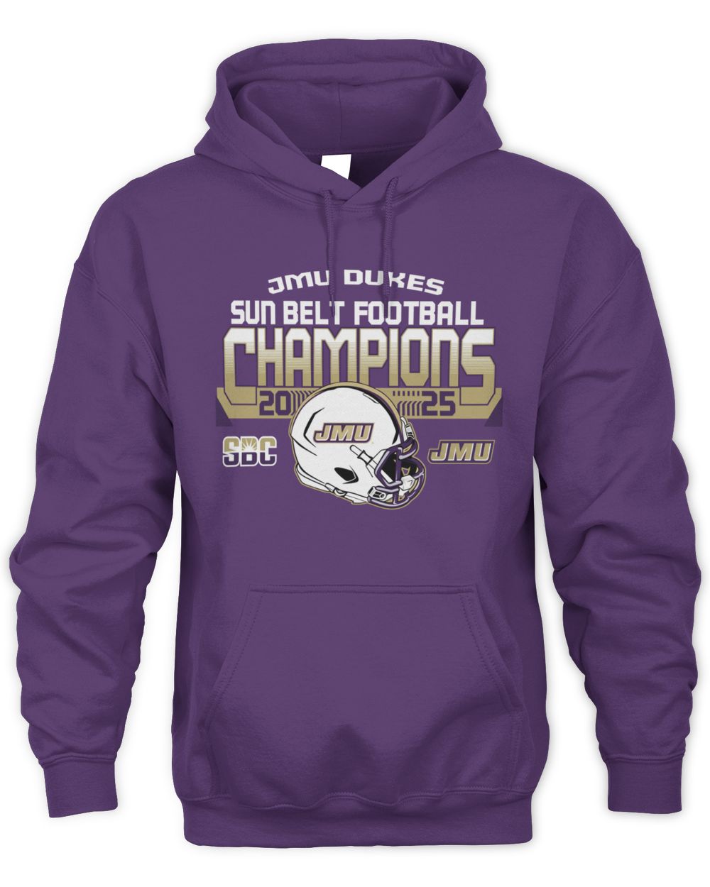 James Madison University Dukes Football 2025 Sun Belt Champions Hoodie Sweatshirt