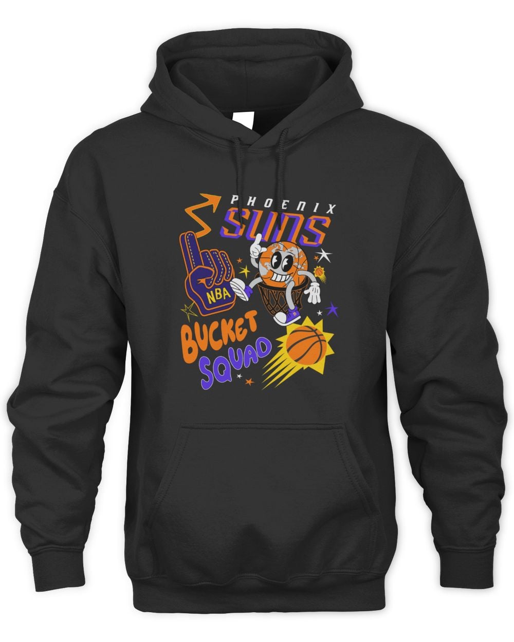 NBA X BKTSQD Phoenix Suns Buckie Black Hoodie Sweatshirt