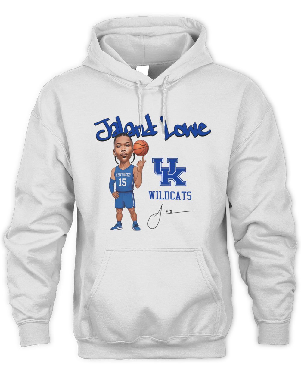 Jaland Lowe UK Wildcats Caricature Hoodie Sweatshirt
