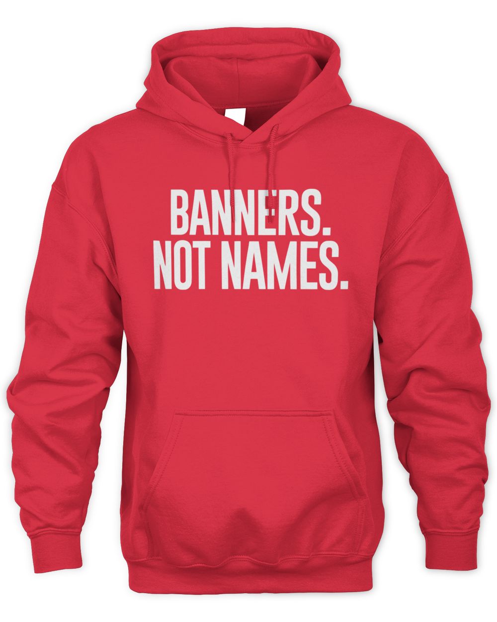 Two Seam Merch Banners Not Names Red Hoodie Sweatshirt