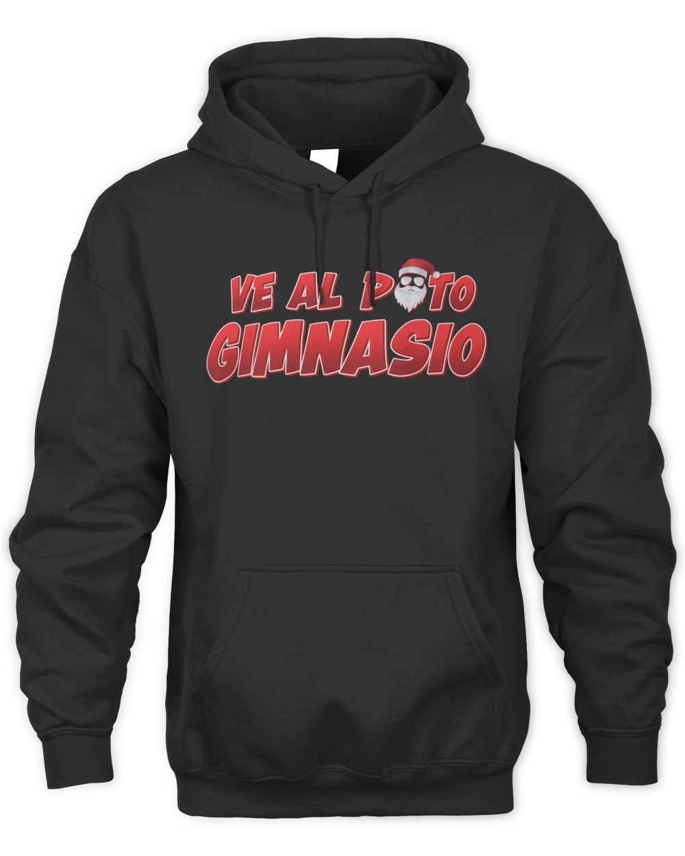Black Ve Al Puto Gimnasio Papa Noel Hoodie Sweatshirt