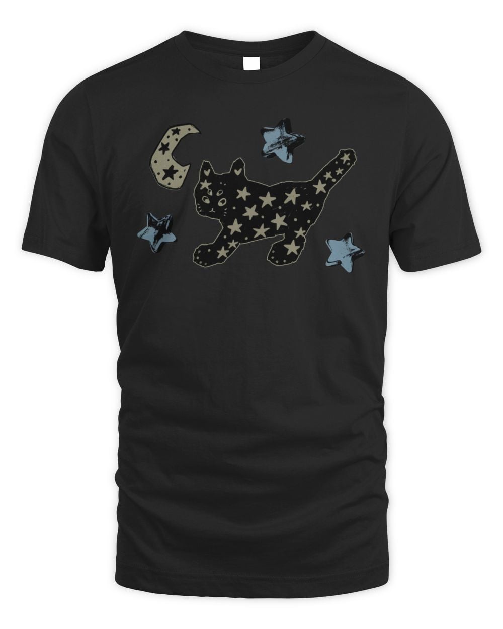 Beabadoobee Merch Space Cat T-Shirt Black
