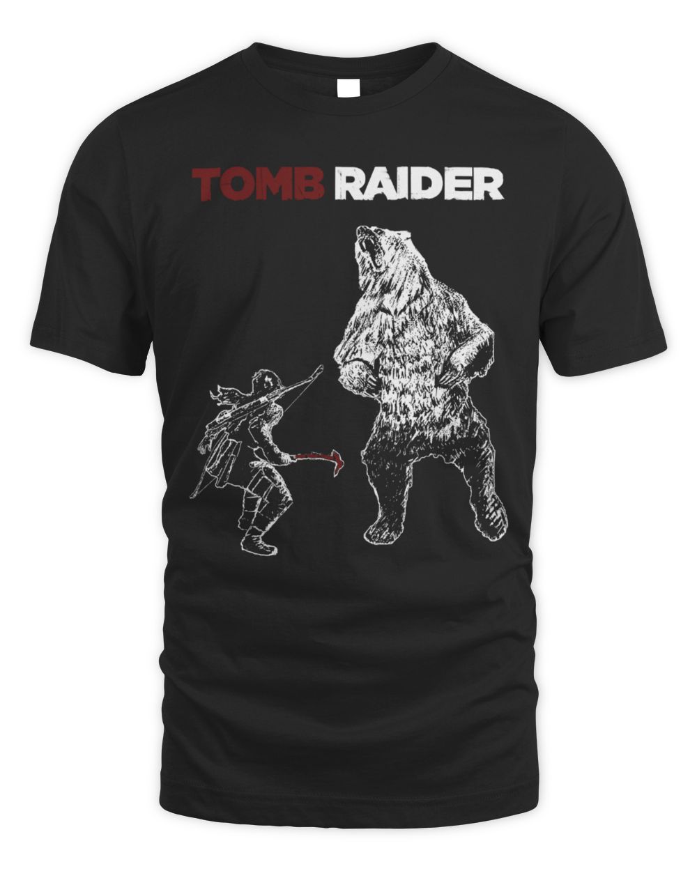 Tomb Raider Lara Vs Bear Tee