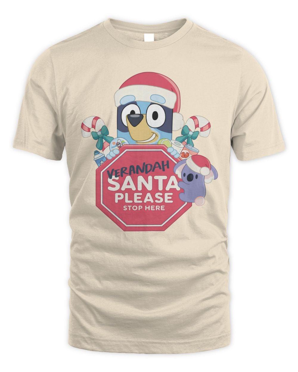 Shop Bluey Collection New Verandah Santa T-Shirt