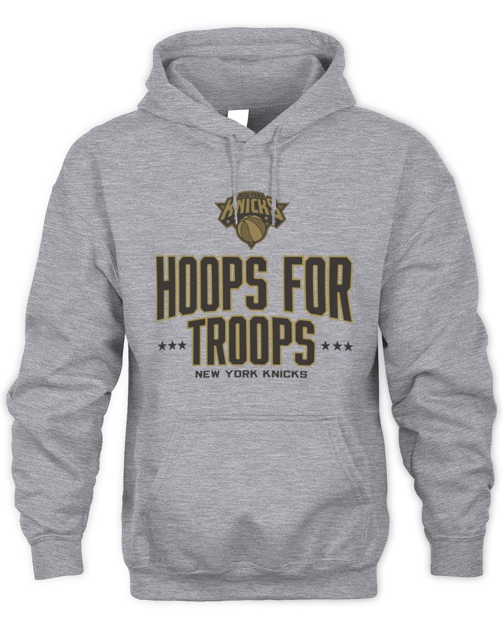 Men's Gray Los Angeles Lakers Hoops For Troops Hoodie Sweatshirt