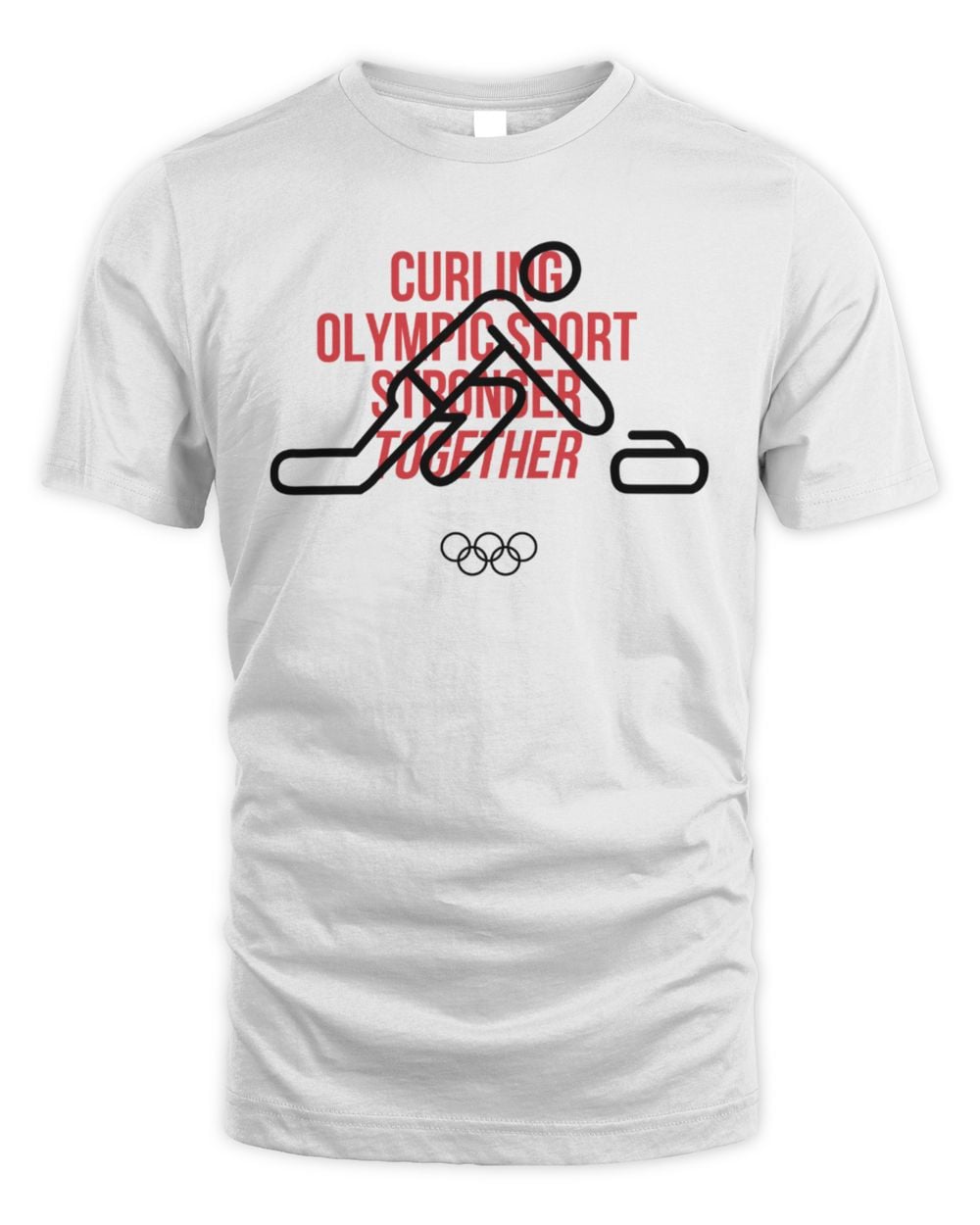 Men's Fanatics White Milano Cortina 2026 Winter Olympics Curling Pictogram Graphic T-Shirt