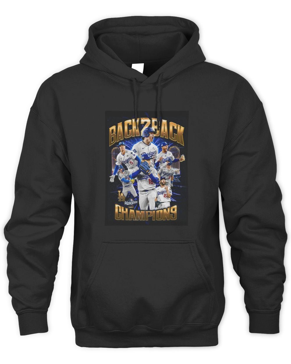 Los Angeles Dodgers Back 2 Back Champs Hoodie Sweatshirt