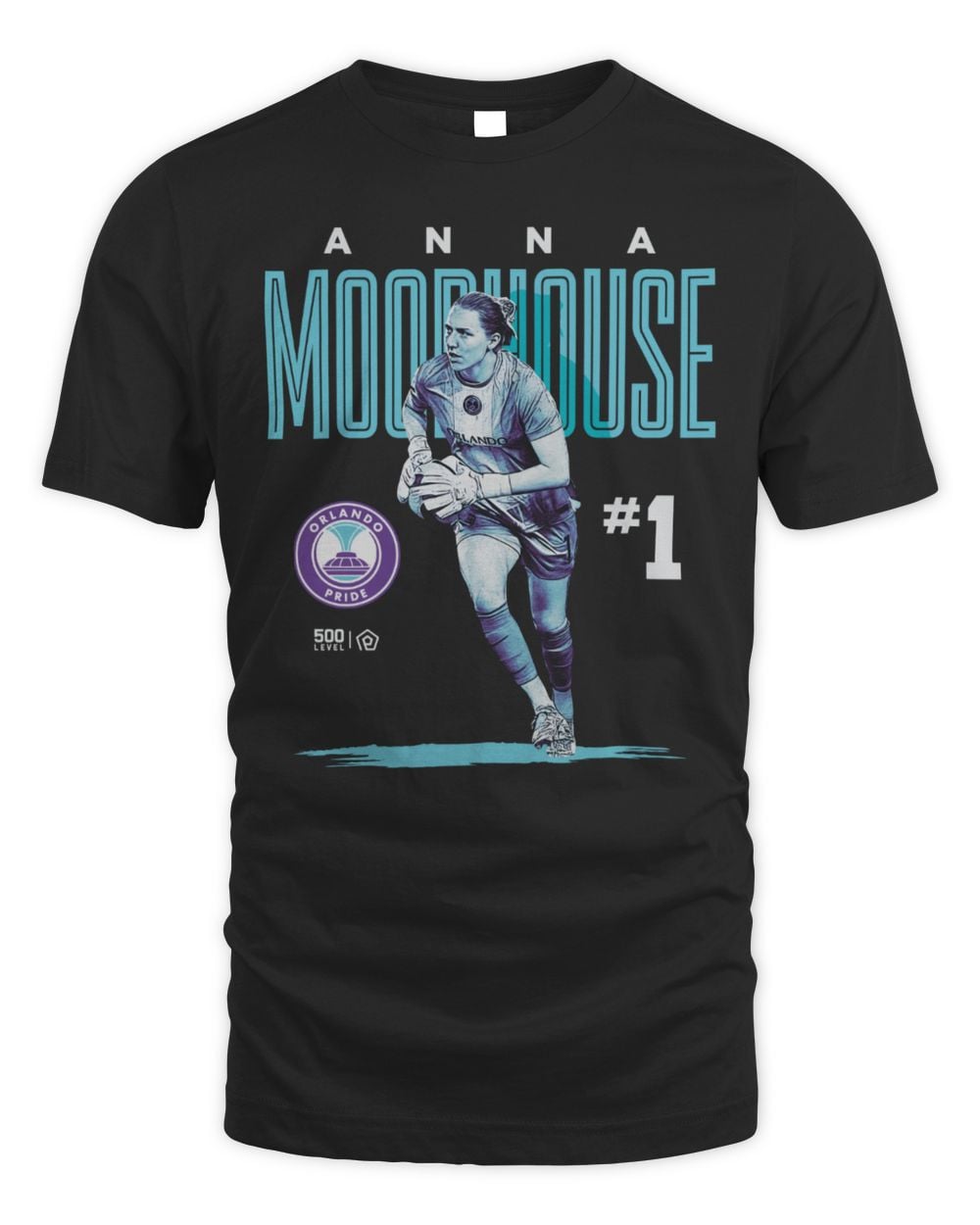 Men's 500 Level Anna Moorhouse Black Orlando Pride Player Bitmap Graphic T-Shirt