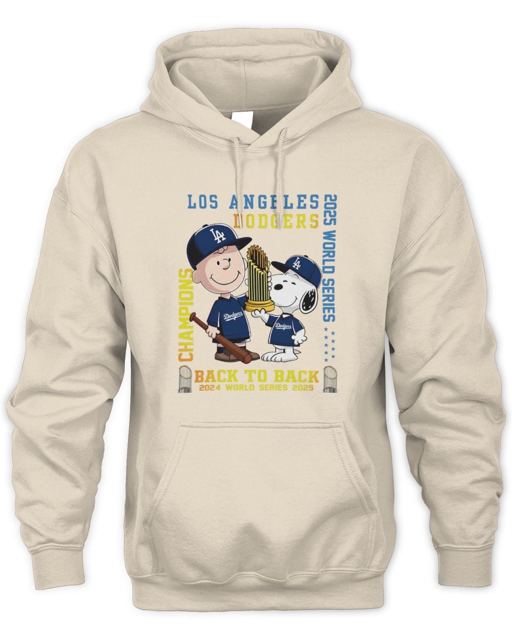 Snoopy X Los Angeles Dodgers World Series Champions 2024 Back To Back 2025 Hoodie Sweatshirt