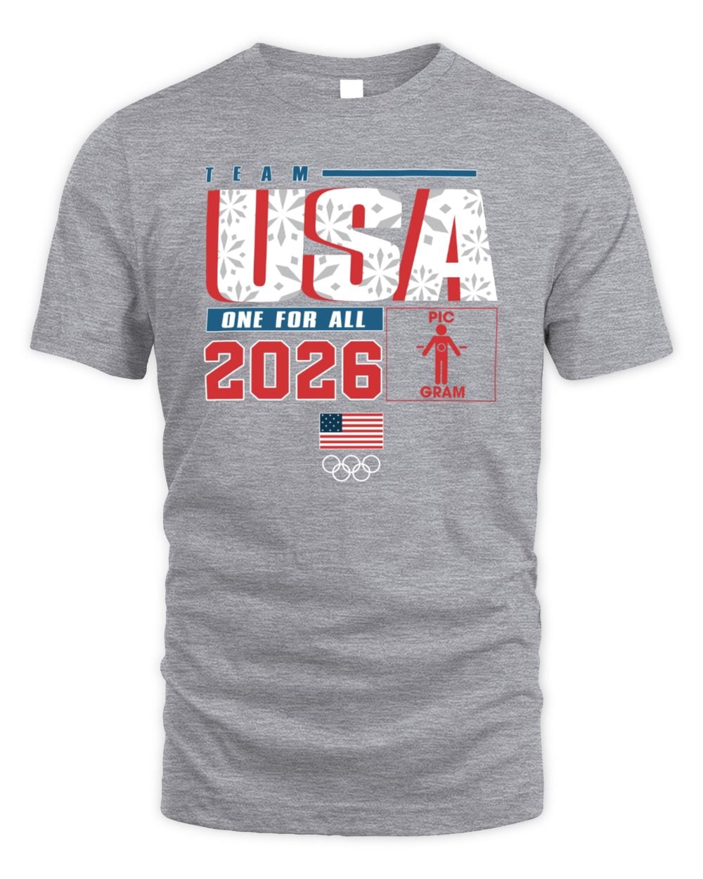 Men's Gray Team USA 2026 Winter Olympics Pic-O-Gram T-Shirt