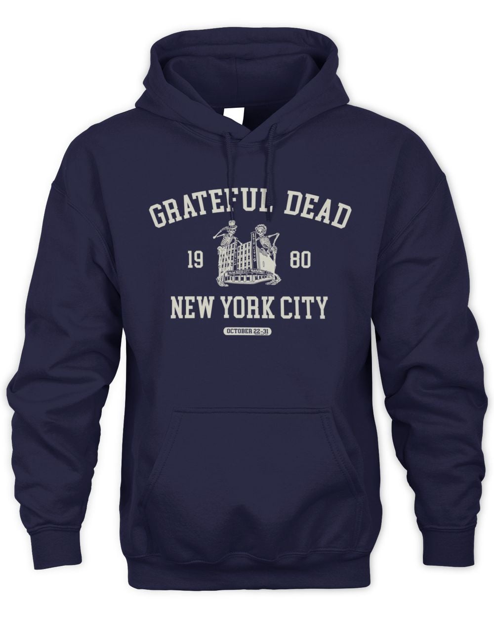 Grateful Dead NYC '80 Navy Hoodie Sweatshirt