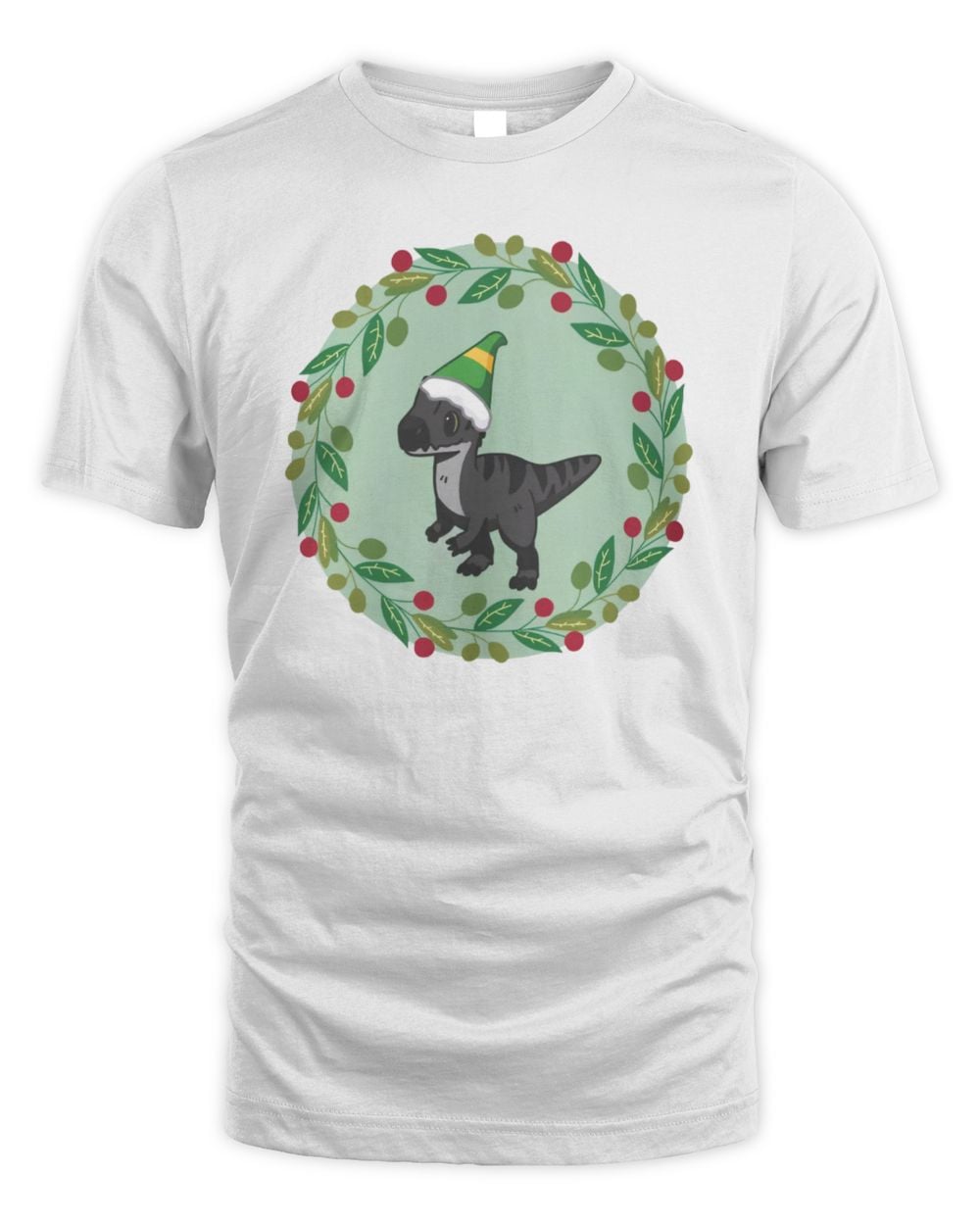 Paleo Pines Melanistic Allosaurus Holiday Tee Shirt