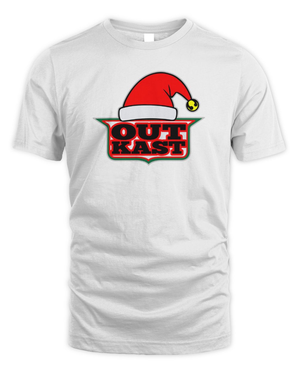 Outkast Santa Hat Logo T-Shirt White