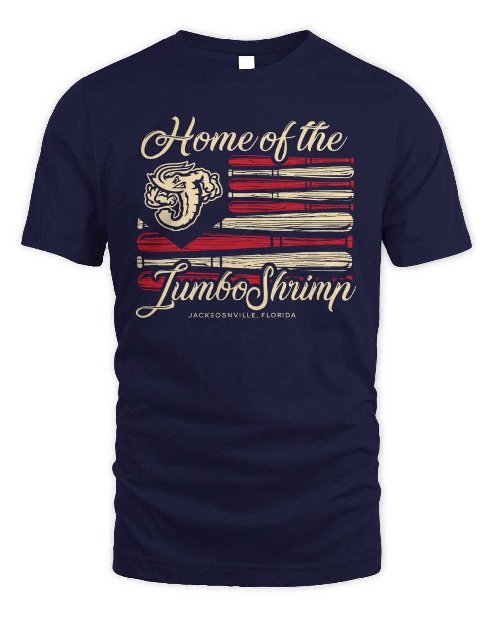 Jacksonville Jumbo Shrimp GoTeez Bat Flag Tee