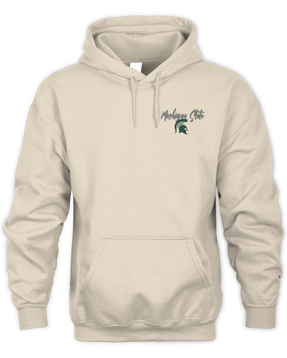 Men's Michigan State Spartans Hand-Drawn Campus Stack Hoodie Sweatshirt