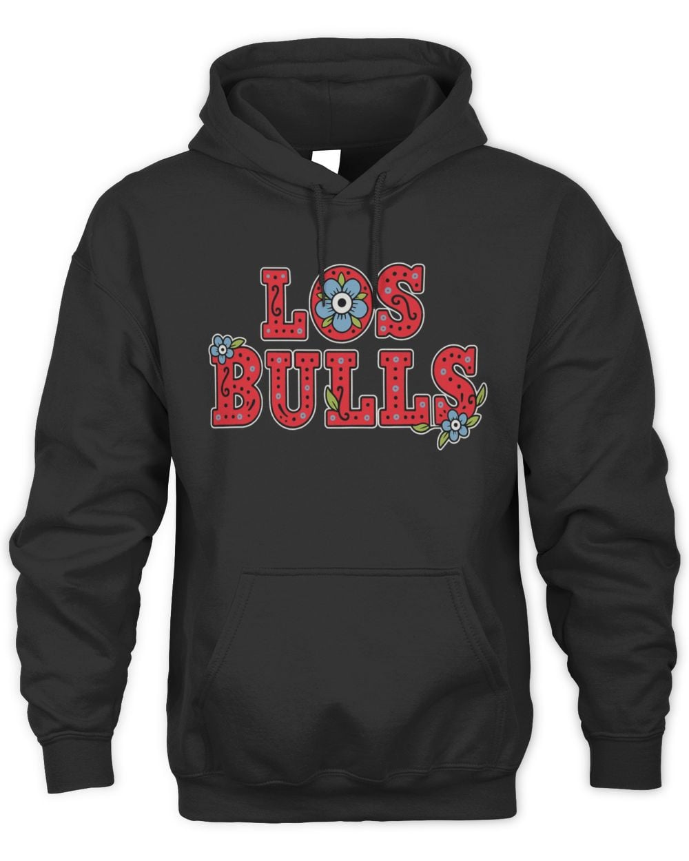 Black Chicago Bulls 1966 Los Bulls Hoodie Sweatshirt