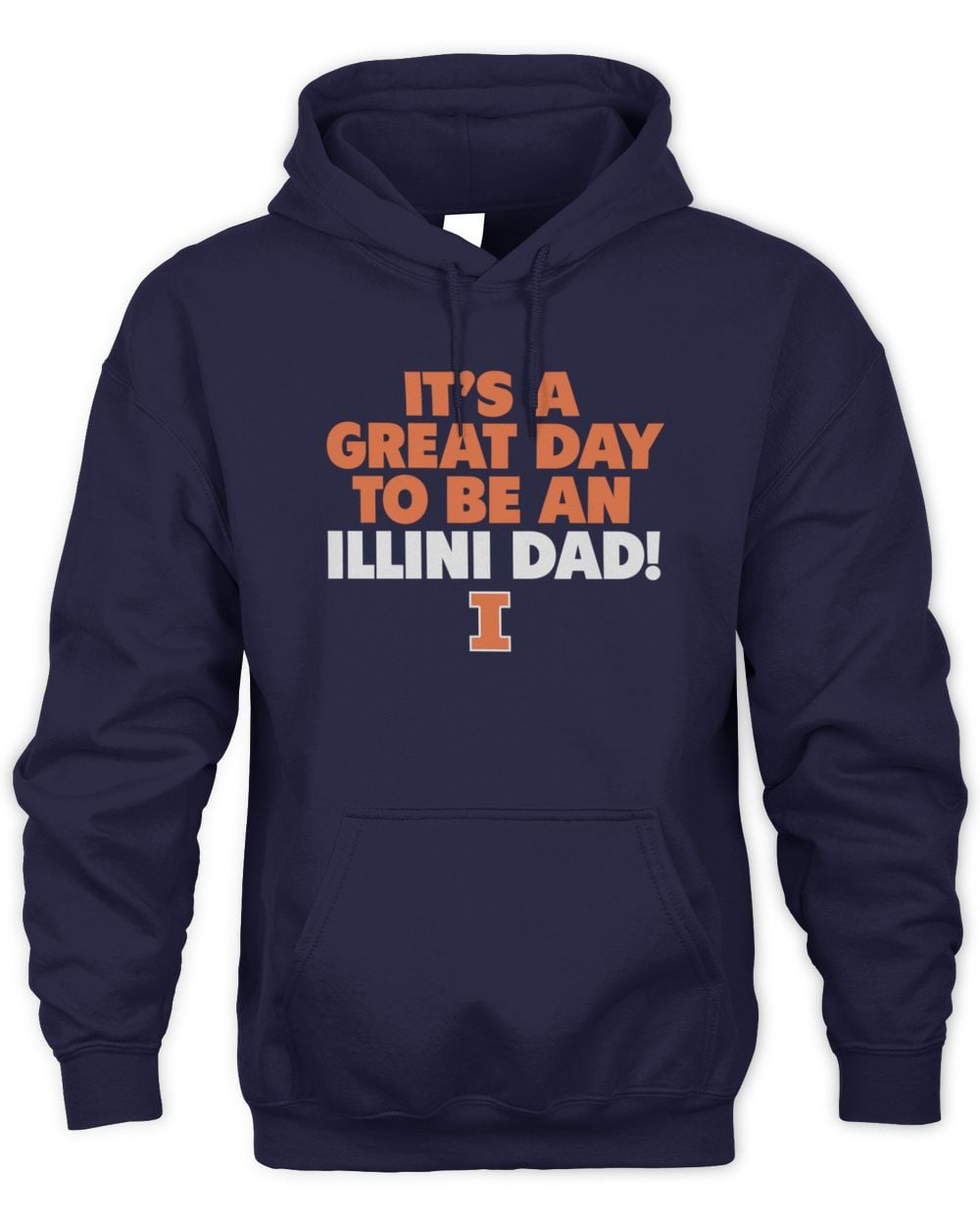 Illinois Football Illinois Navy Illini Dad Hoodie Sweatshirt