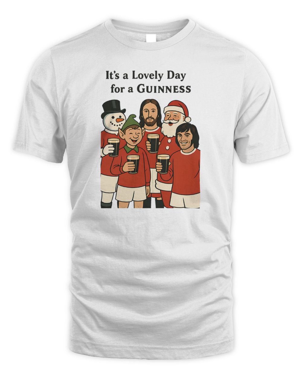 Its A Lovely Day For A Guinness Man United Christmas T Shirt