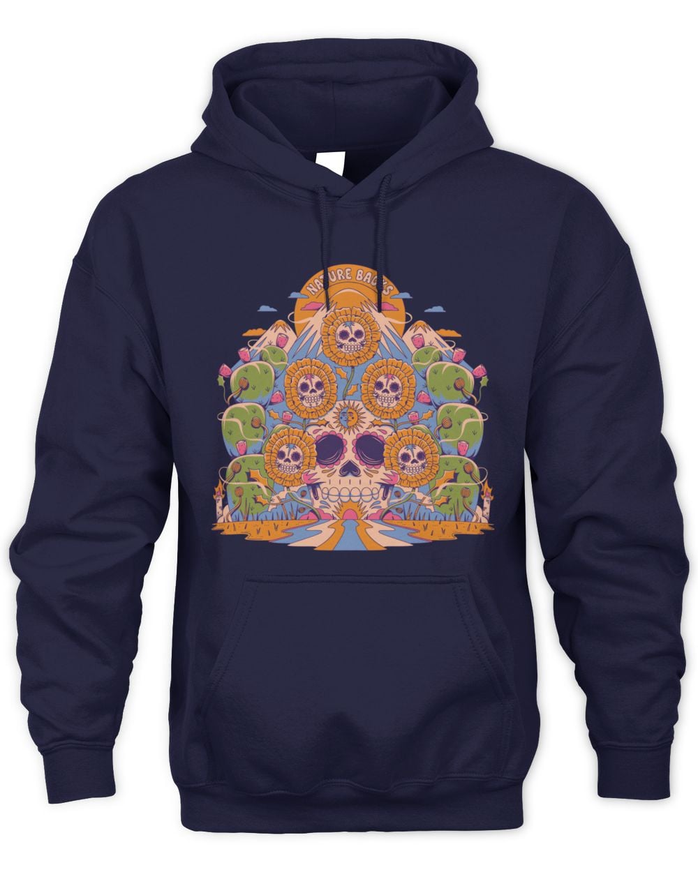 Nature Backs Day Of The Dead Hoodie