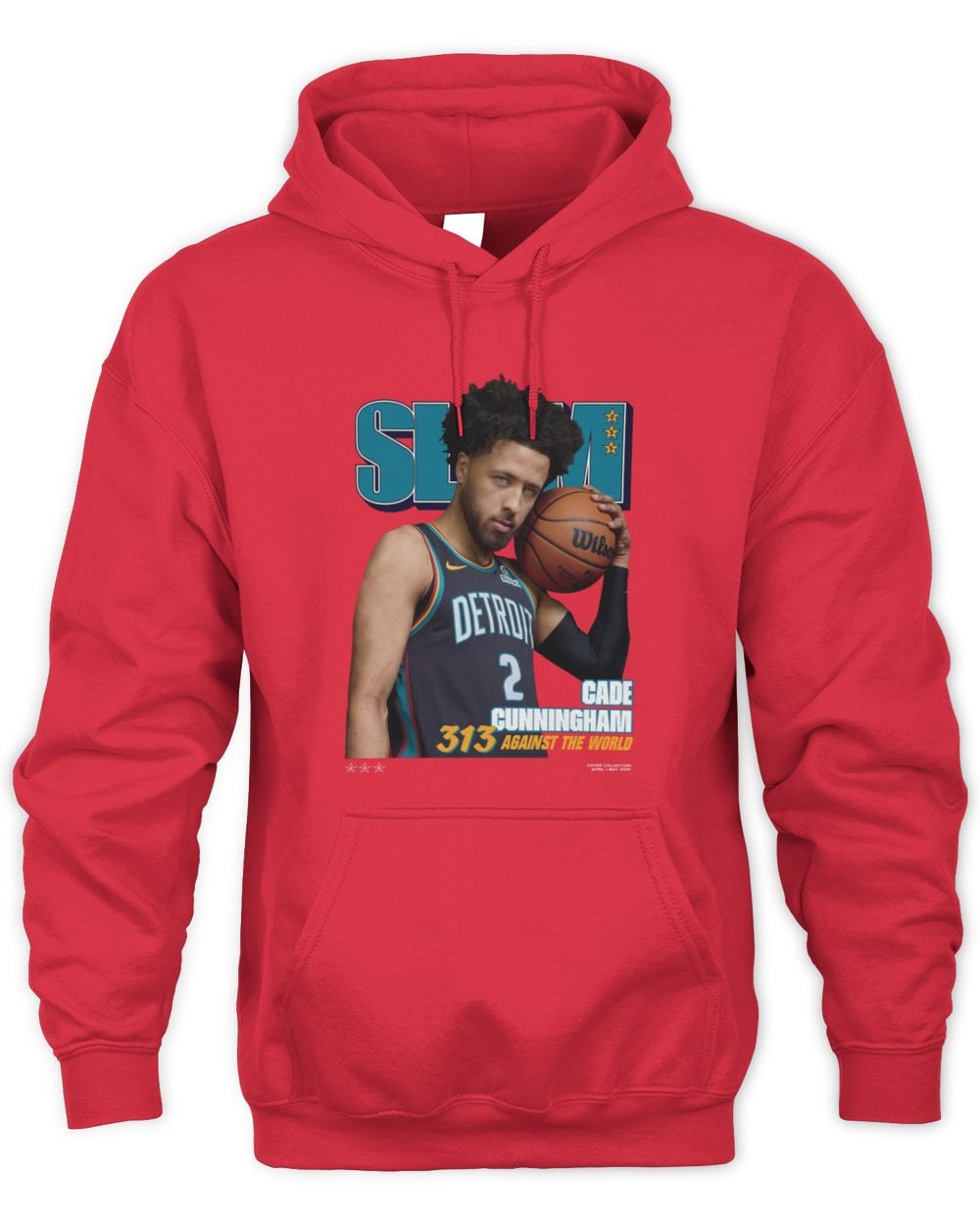 SLAM Cade Cunningham Maroon Detroit Pistons Cover Hoodie Sweatshirt