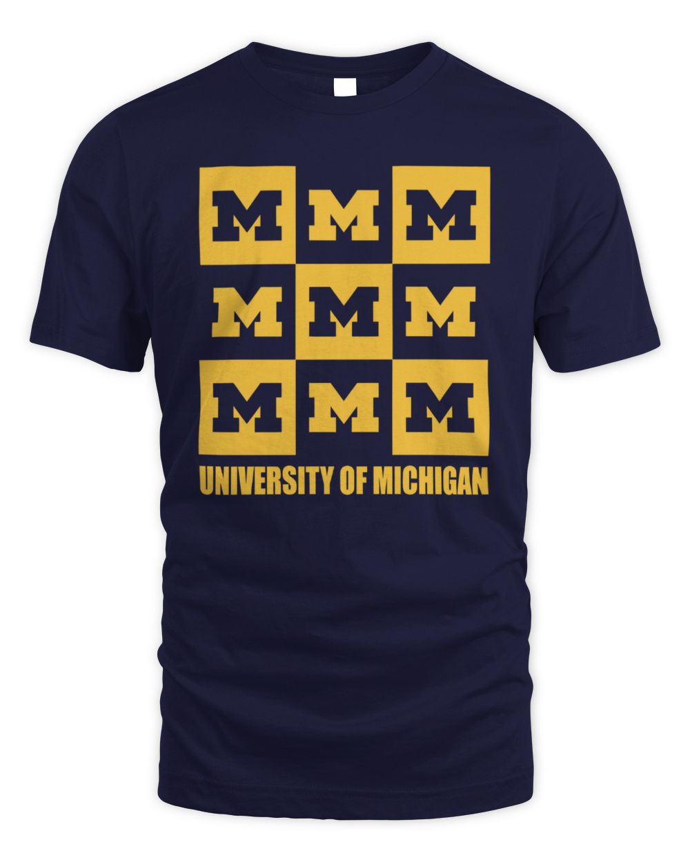 Michigan Checkerbox Navy T-Shirt